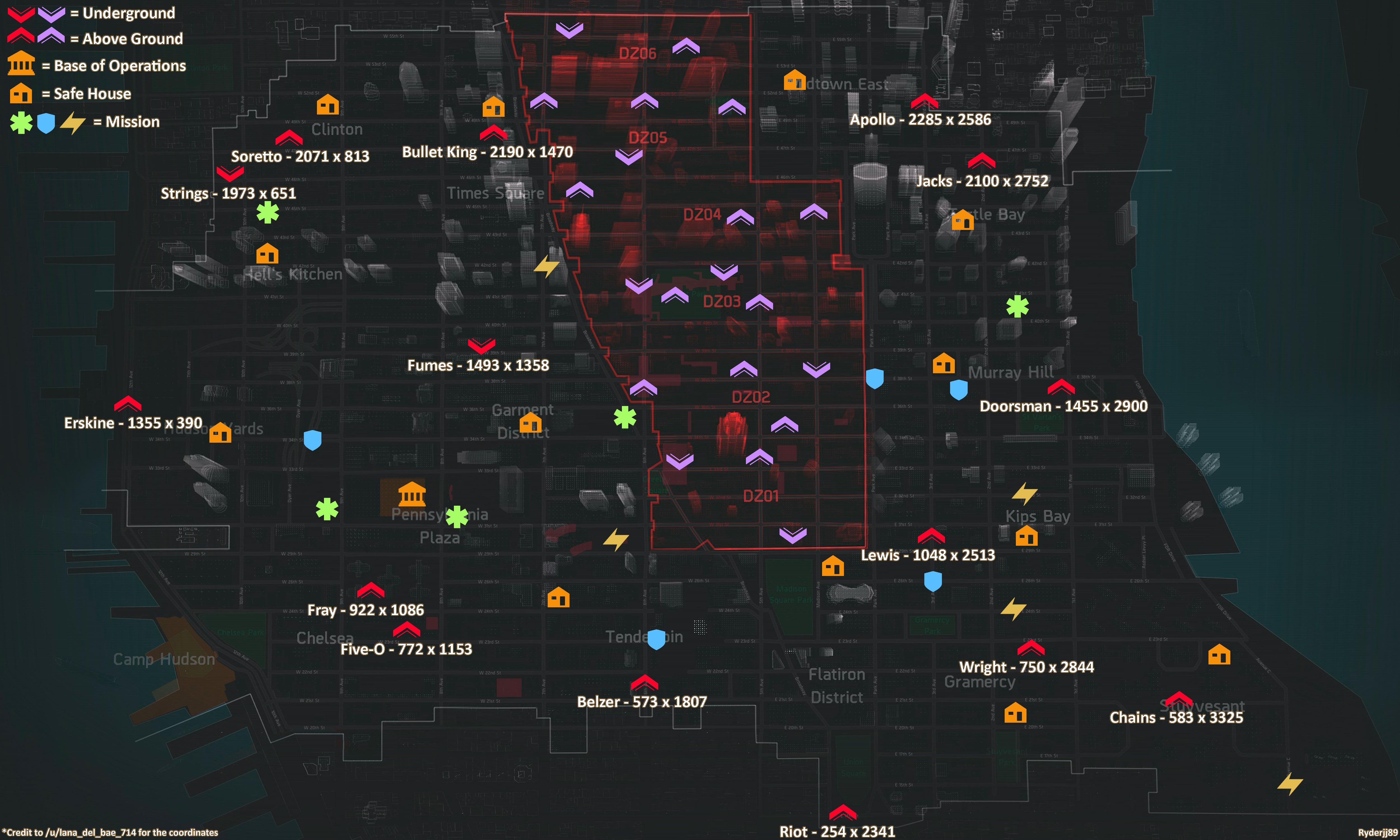 25 The Division Bosses Map